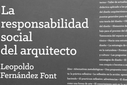 «La responsabilidad social del arquitecto», de Leopoldo Fernández&nbsp;Font.